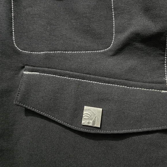 Mountain Hardwear Soft Shell Utility Moto Hooded Bomber jacket Coat black cozy S - Picture 9 of 15